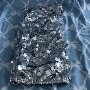 Silver Sequin Women's Skirt